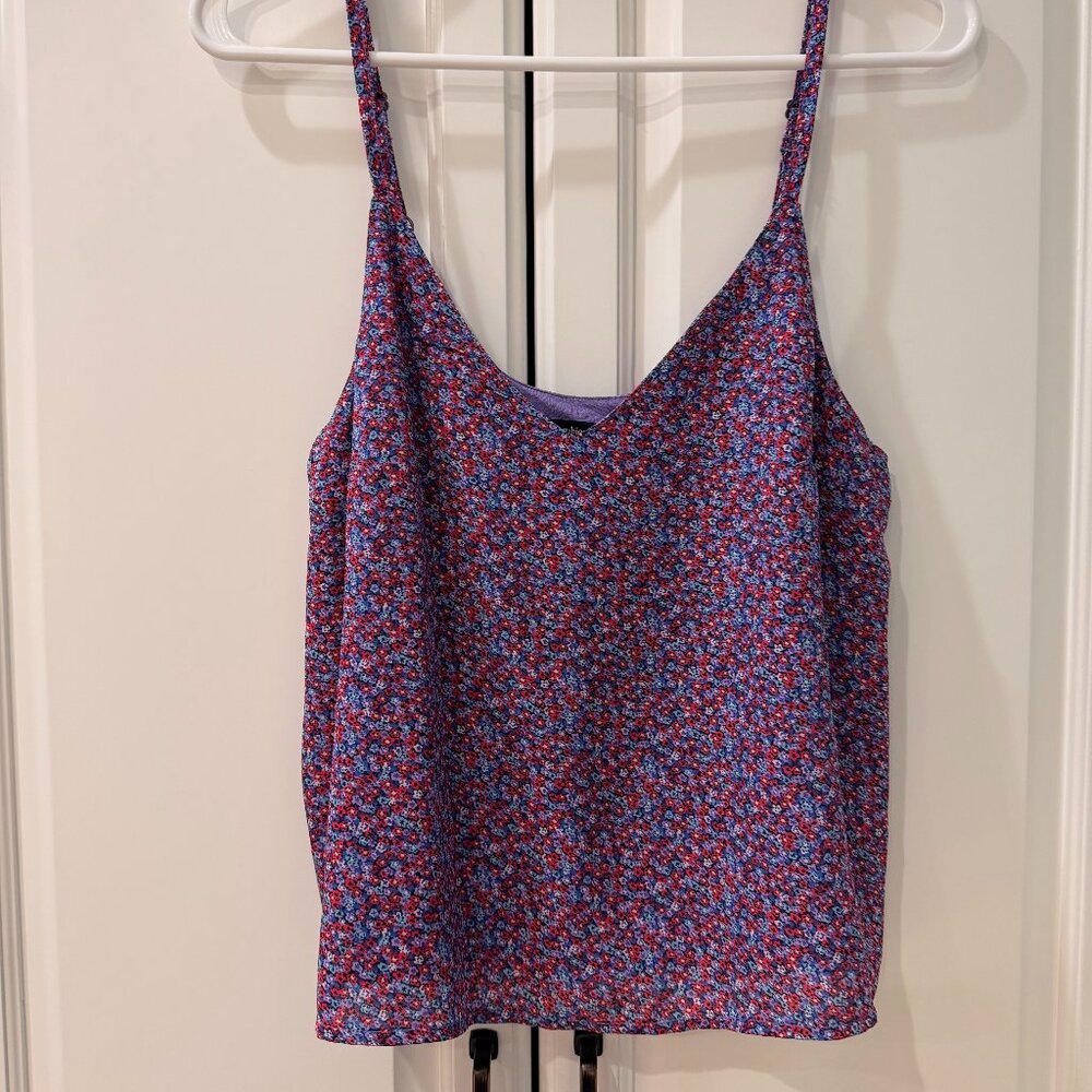 Purple Floral Crop Top Abercrombie - Small